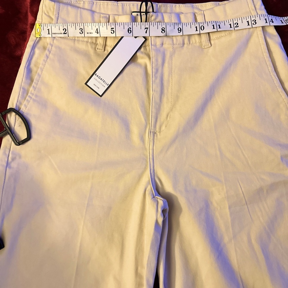 Women’s Ankle Wide Leg Trousers Cream Stretch NWT - Picture 9 of 11